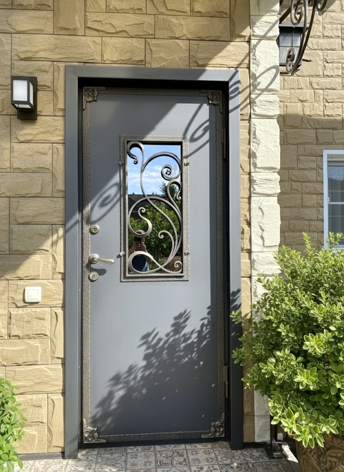 Серая порошковая дверь Серая порошковая дверь